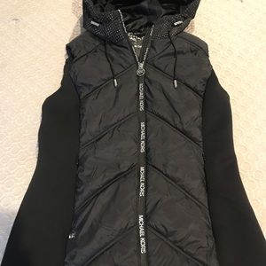 Michael Kors Women’s Winter Black Vest. Size M.  Hood/pockets